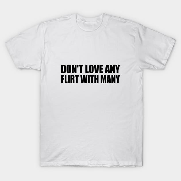 Don't love any flirt with many T-Shirt by It'sMyTime